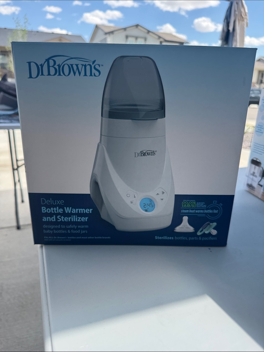 Dr. Brown's Deluxe Bottle Warmer and Sterilizer - White & Blue